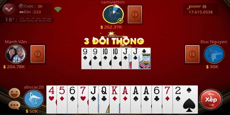 Cụm từ phổ biến trong game tiến lên miền Nam